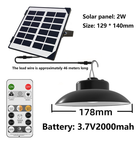 Luces Solares N Para Paraguas Con Control Remoto Temporizado