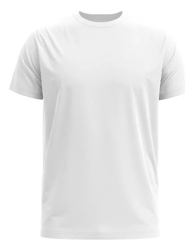 Camisa Branca T-shirt S/ Estampa Adulto 
