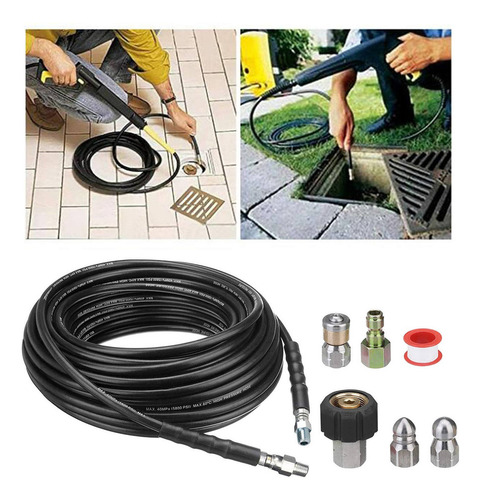 Kit De Chorro De Alcantarillado Lavadora A Presión - 1/4 Pul