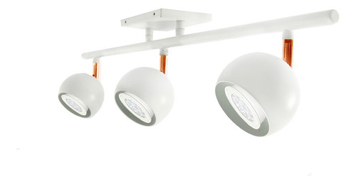 Aplique Lampara Spot Techo Pared 3 Luces Led Blanco Negro