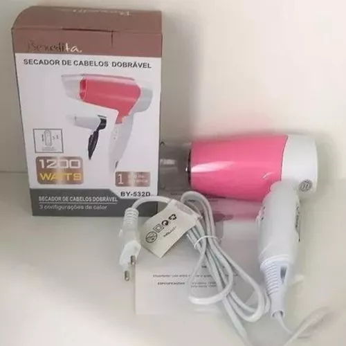 Mini Secador De Cabelo Profissional Portátil Viagem 1200w