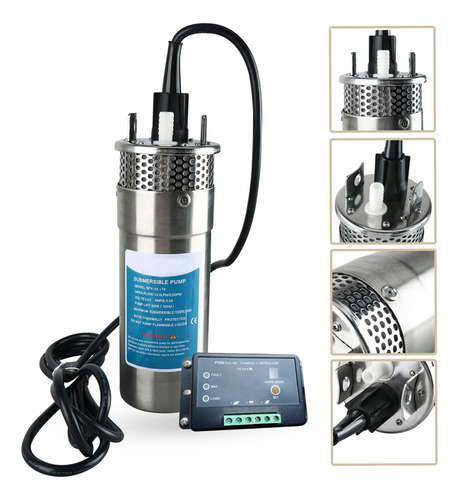 Bomba Sumergible 12v 12 L/min Acero Inoxidable Salida 1/2´´
