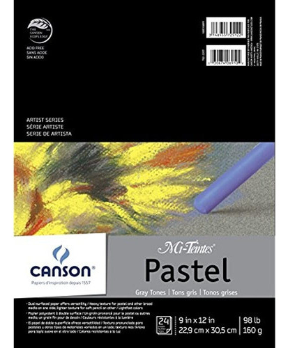 Canson Miteintes Pastel Pad Gray Tones 9x12 Fold Over