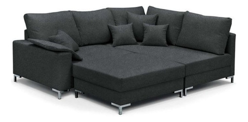 Sillon Esquinero Cama Cubo Chenille 2.30x1.60 + Puff