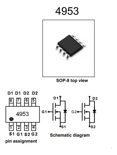 Apm4953 Transistor Mosfet Dual Smd Canal P 30v 5a Fds Si 495