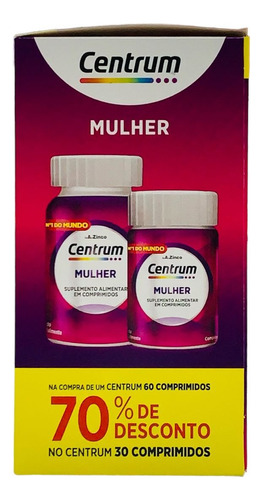 Kit Centrum Mulher 60+30 Comp (tratamento P/ 3 Meses)