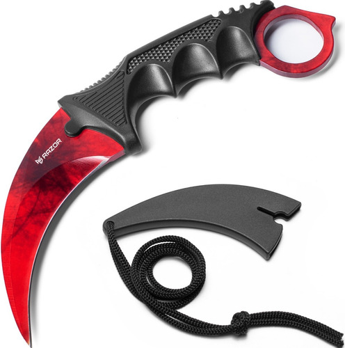 Cuchillo Karambit Rojo Csgo Tactico Razor Counter Strike