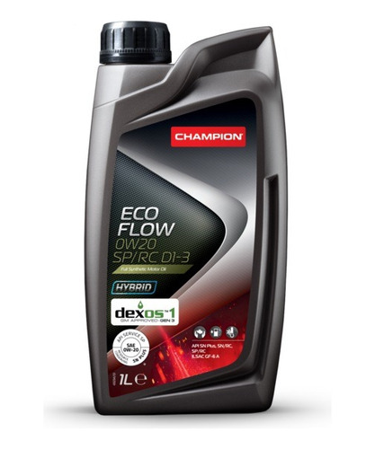 Aceite De Motor Champions 0w20 Ecoflow 1 Litro