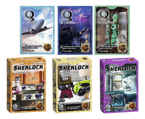Sherlock Juego De Mesa Investigacion - Pack De 3 Juegos