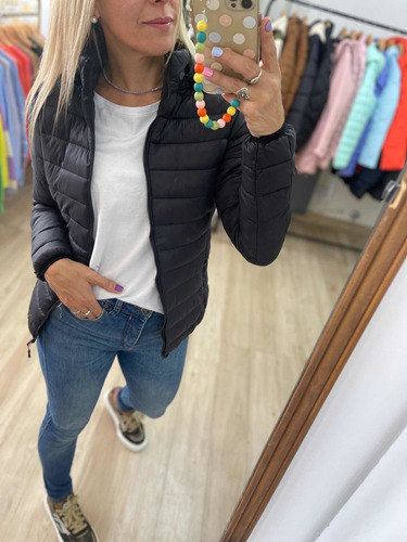Campera Ultralivina Corta Simil Pluma Mujer The Big Shop