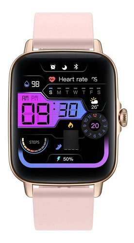 Imagen 1 de 6 de Reloj Smartwatch Colmi P28 Silicon Pink P28-p Deportes Salud