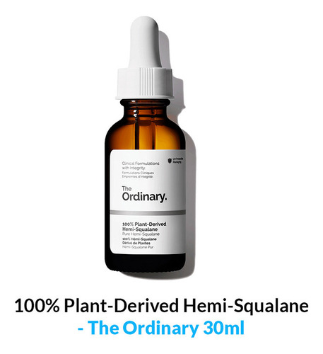 100% Plant-derived Hemi-squalane - The Ordinary 30ml