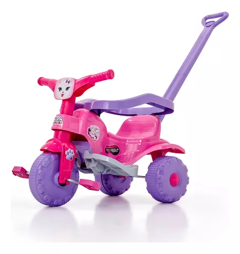 Triciclo Tico Tico Pets Rosa Motoca Infantil Magic Toys 2811