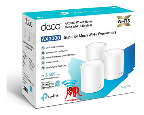 Deco X50 3 Pak Sistema Wi-fi 6 Mesh Ax3000 Para Toda La Casa