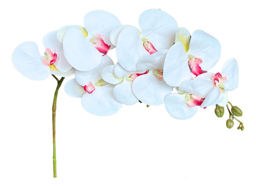 Galho De Orquídea Flor De Silicone Toque Real 1m Decoração