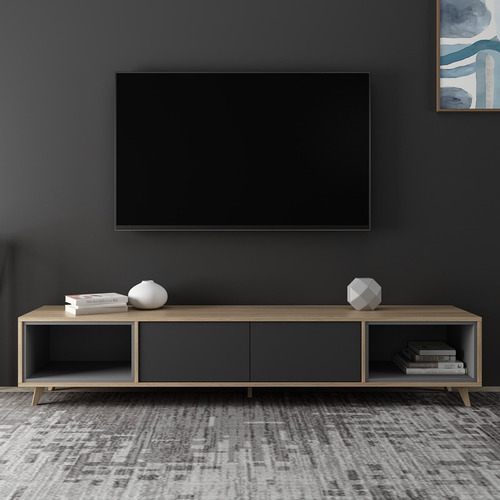 Mueble Para Television Estilo Nordico Minimalista Moderno 240x50x70