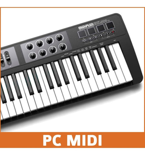 Imagen 6 de 10 de Midiplus Bk492 Teclado Midi 49 Teclas Faders Pads Bateria
