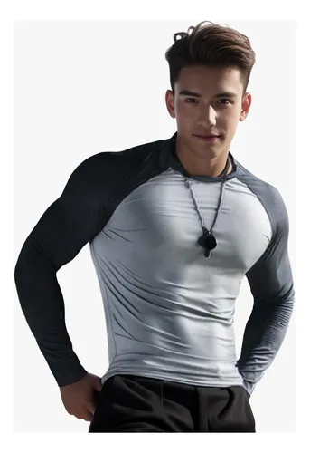 Camisetas Deportivas Hombre Manga Larga Confort Moldeadora