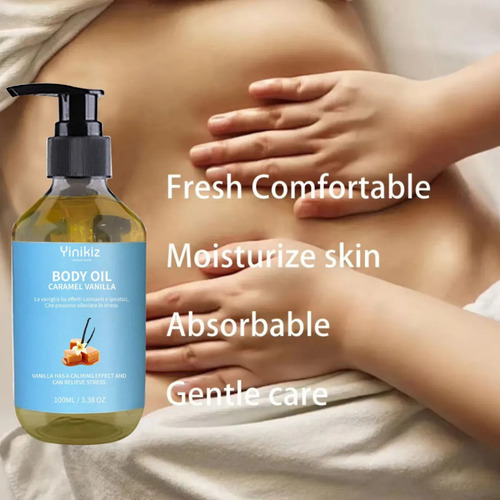 Aceite Corporal De Masaje De Caramelo Y Vainilla, Nutritivo