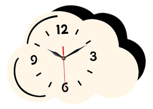 Reloj De Pared Con Diseño De Nubes, Reloj Decorativo
