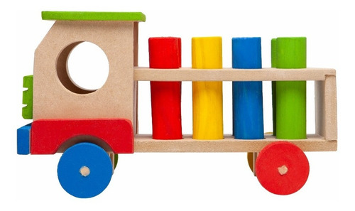 Caminhãozinho Brinquedo Educativo Pedagógico Montessoriano Cor Colorido Personagem Caminhão