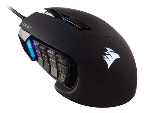 Mouse Para Jogos Corsair Scimitar Rgb Elite 18.000 Dpi Preto