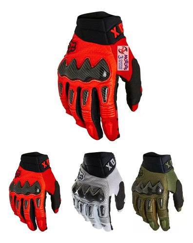 Jm Guantes Fox Moto Cross Todo Terreno Bomber Mx Verde