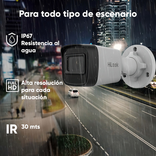 Hilook Kit Ip 2 Megapixel Con Nvr De 4 Canales Con 4 Puertos Poe + 2 Cámaras Ip Bala Para Exterior + 2 Cámaras Ip Domo Para Exterior Con Protección Ip67 Modelo Kip2mp/2b2d