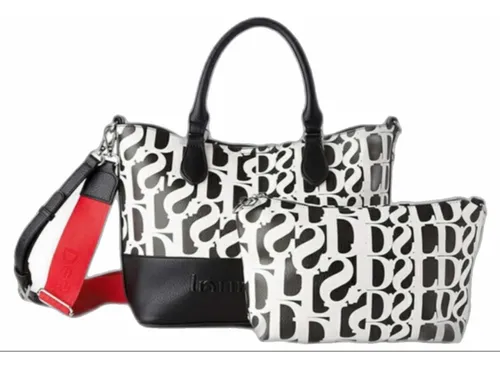 Bolso desigual blanco y negro new arrivals