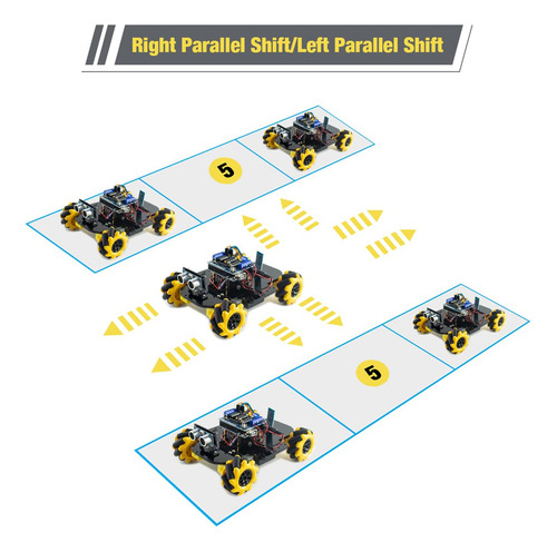 Kit De Robot De Coche 4wd Mecanum Lafvin Smart Diy Project