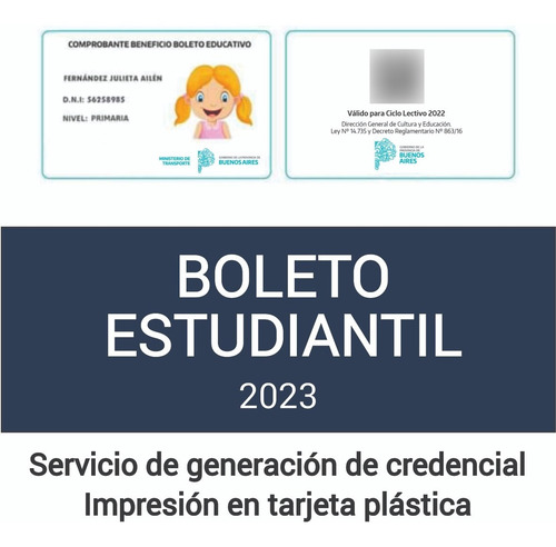 Impresión Boleto Estudiantil 2023