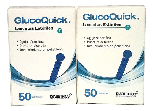 100 Lancetas Glucoquik + Envio Gratis