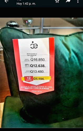 Imagen 7 de 7 de Nueva Lujosa Sala Verde De Dos Sofás Curvadas De Terciopelo