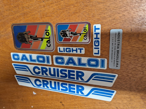 Em Silkscreen Adesivos Caloi Cruiser Light Seta 84 Azul Extr