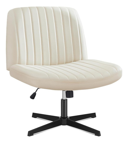 Silla De Escritorio Giratoria Ajustable Muy Cómoda De Tela Blanco Tela