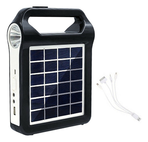 Sistema Generador Solar Portátil Con Luz De Panel Solar Usb