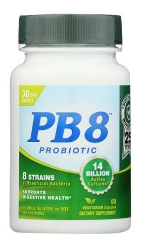 Probióticos 14 Billones 60 Cápsulas Pb8 Vegetariano