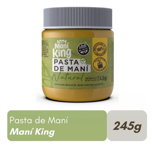 Sin Tacc - Pasta De Mani Natural 245 Grs.  Mani King.