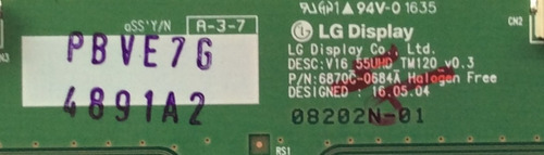 T-con Lg 6871l-4891a 6870c-0684a Modelo 55uh7650-ua.buszljr (Usado)