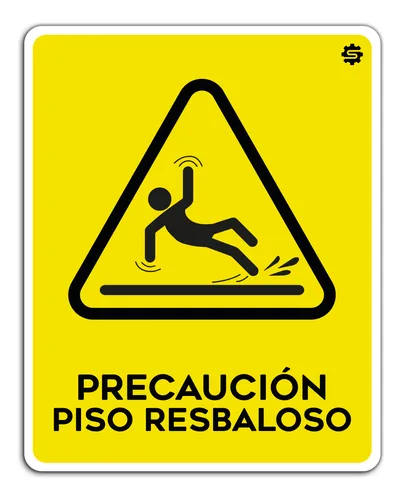comprar Señalamiento Piso Resbaloso Peligro Precaucion 30x40 Letrero