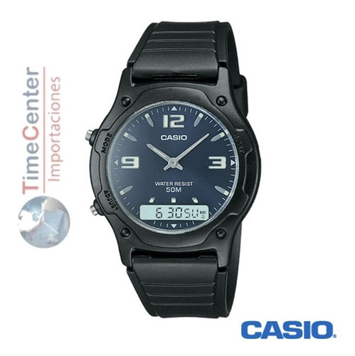 Reloj Casio Digital Analógico Aw-49h Doble Hora Hombre