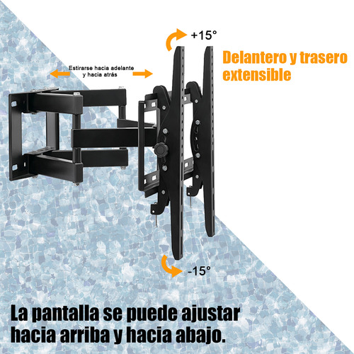 Soporte De Pared Para Tv Y Monitor De 32 A 85 Pulgadas Mountup Color Negro