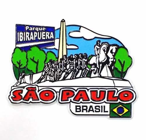 Imã Para Geladeira São Paulo Brasil Souvenir Ótima Qualidade