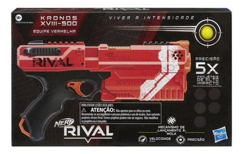 Lançador De Dardos Nerf Rival Kronos Vermelho Hasbro - 4233