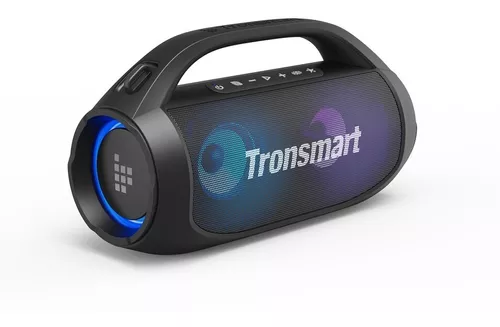 Bocina Bluetooth Tronsmart Bang Mini 50w Luces Rgb Ipx6 Nfc Color Negro