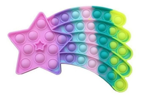 Popit Estrella Fugaz 12 Cm Juego Pop It De Silicona Colores