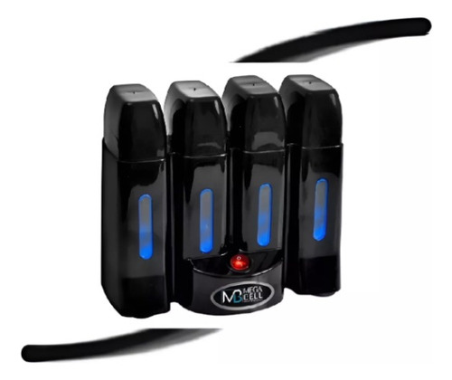 Aquecedor De Cera Roll-on Profissional 1 A 4 Refis-mega Bell Cor Preto