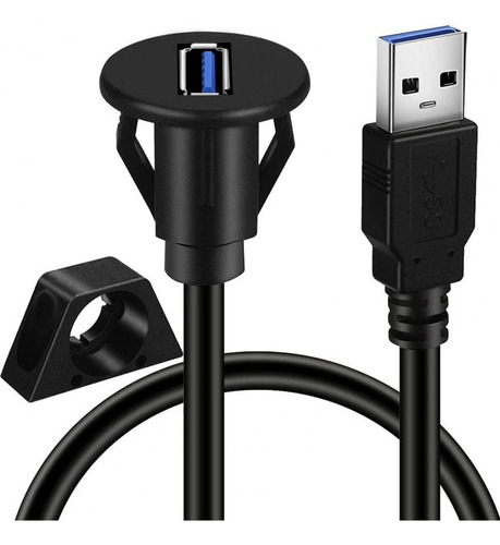 Cabo Usb 3.0 Extensão Veicular Multimidia 1m Suporte Rápido