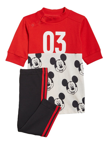 Conjunto Disney Mickey Mouse Summer -rojo adidas