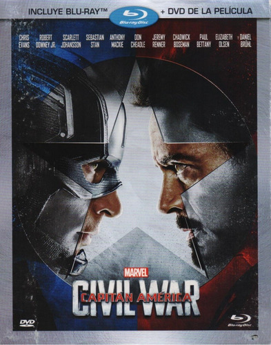 Capitan America Civil War Marvel Pelicula Blu-ray + Dvd